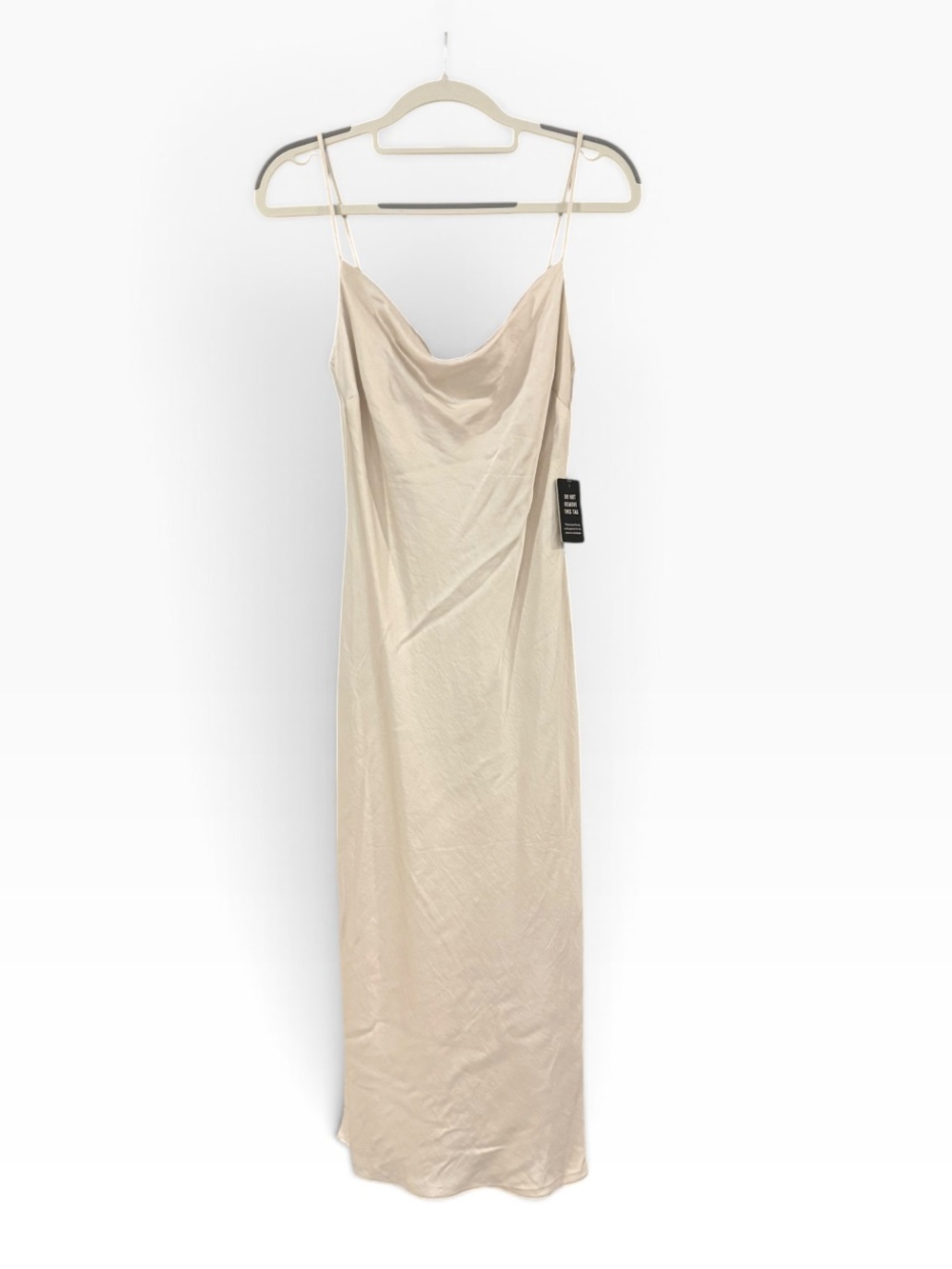 Express Satin Cowl Neck Midi Slip Dress Cream/Ivory Size Small NWT - Picture 2 of 4